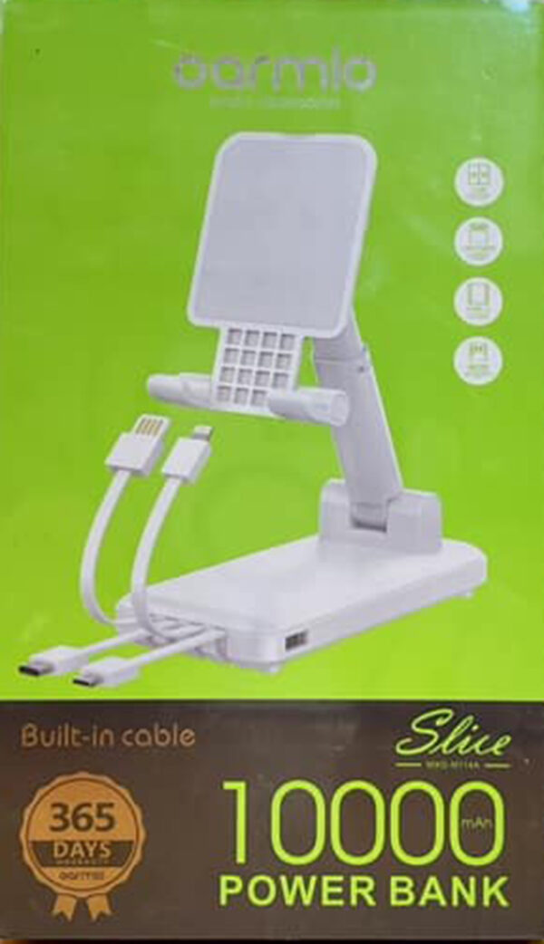 ⁦اور بنك Oraimo Slice: شاحن و ستاند موبايل في نفس الوقت - هتشحن و تتفرج براحة و ضمان سنة! 🔋📱⁩ - الصورة ⁦2⁩