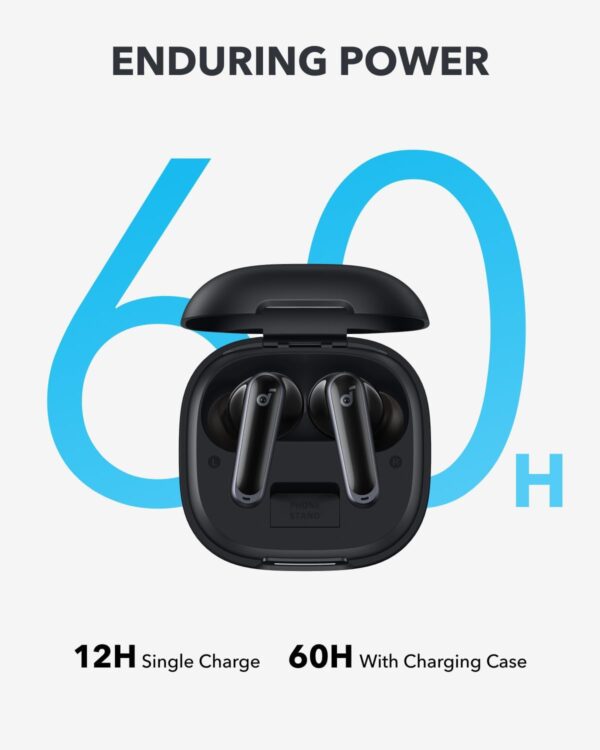 ⁦سماعة Anker P40i: بتعزل الدوشة وبطاريتها بتقعد باليومين - وعلبة الشحن بتتحول لستاند موبايل! 🎧🤯⁩ - الصورة ⁦3⁩