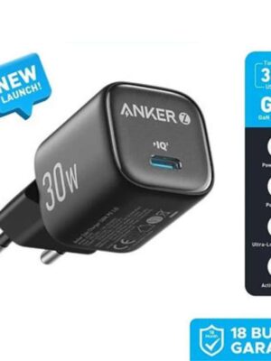 شاحن Anker 30W: هيشحن موبايلك بسرعة الصاروخ - صغير وهتاخده معاك في أي مكان! 🚀🔌