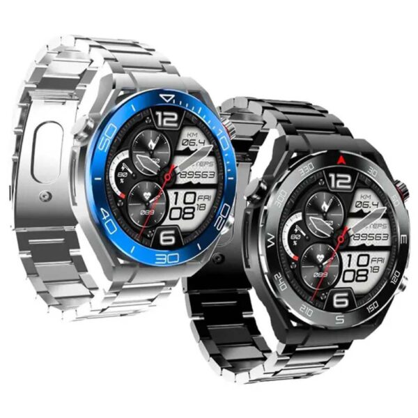 ساعة Oteeto Watch 5 Pro: فخامة وأداء في ساعة واحدة - شاشة AMOLED وضد المية وبتيجي بـ 2 استراب! ✨🖤